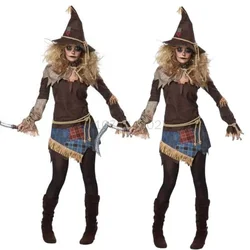 Women Halloween Carnival Party Scarecrow Cosplay Costume New Horror Creative Witch Elves Stage Performance Outfits
