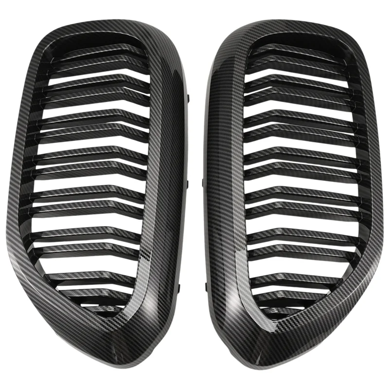 

Car Front Kidney Grille Carbon Fiber Style Grill For BMW 5 Series G30 G38 2017 -2020-A61E