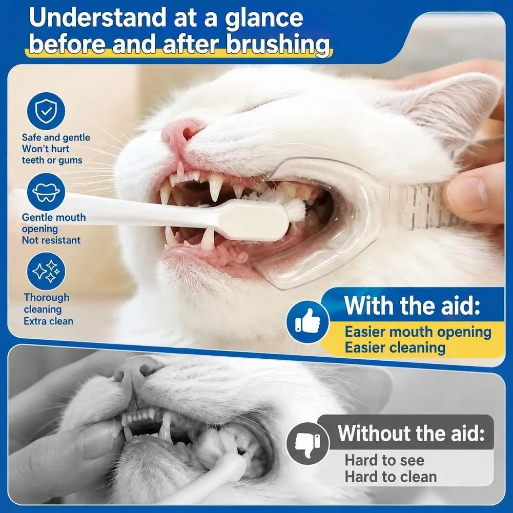 Universal Pet Mouth Opener Pet Toothbrushing Assistant Dental Cleaning Tool For Small & Medium‑Sized Cats & Dogs Accessories