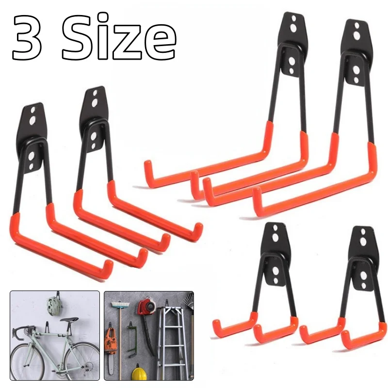 1-10PCS Ganci in metallo resistenti Ganci portaoggetti per bici da garage montati a parete Ganci antiscivolo multifunzionali Strumenti di stoccaggio