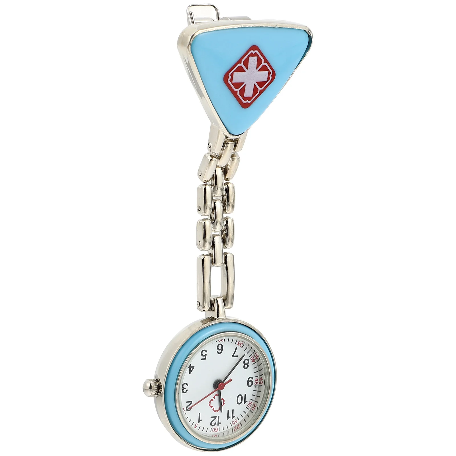 

1Pcs Triangle Quartz Nurse Pocket Watch Creative Design Waterproof Hanging Clip-on Fashionable Nursing Watch for Doctors