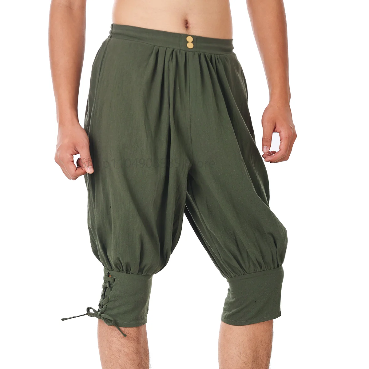 

Viking Adult Men Medieval Pirate Short Pants Thin Costume Loose Leggings Viking Navigator Leg Bandage Trouser