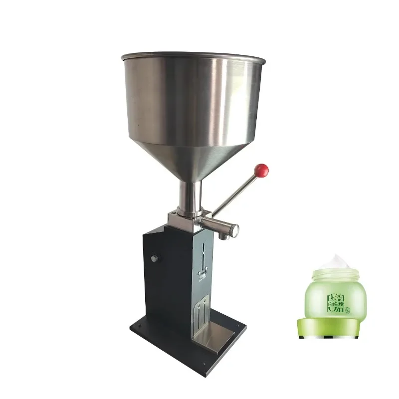 A03 Stainless steel manual liquid filling machine with scale and tray, for face cream shampoo cosmetic sauce