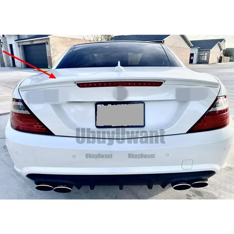 R171 R172 carbon fiber and gloss black rear spoiler for Mercedes Benz SLK class R171 2004 - 2010 SLK200 SLK280 SLK300 SLK350