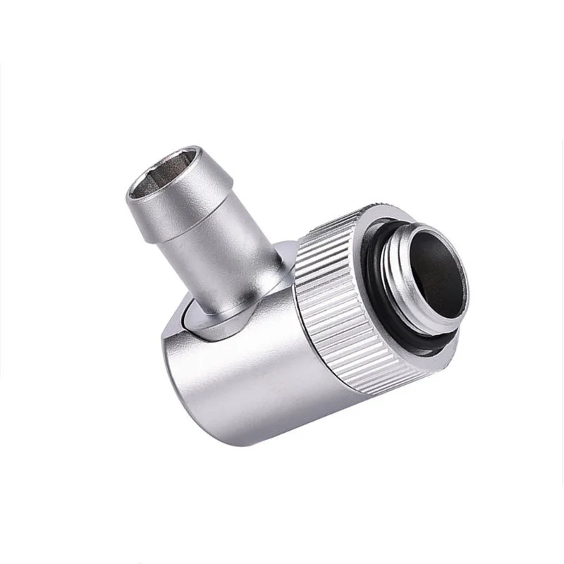 High Quality 90 Degree Rotary Barb Fitting G1/4 Copper Water Cooling Elbow Connector for 3/8
