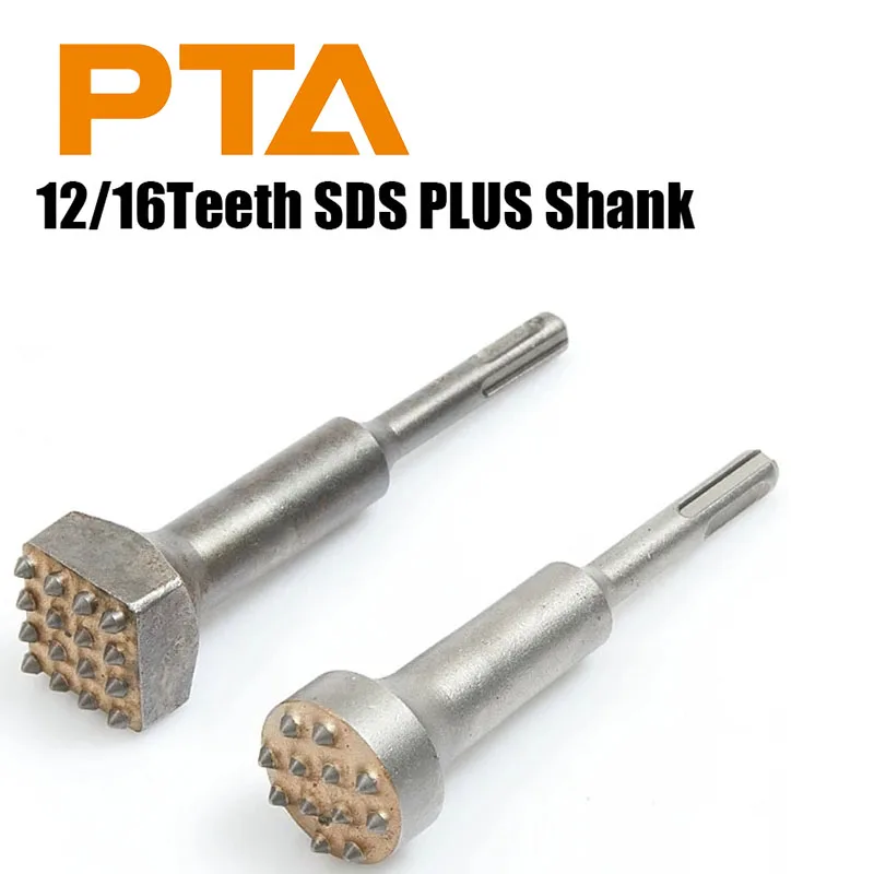 12/16Teeth SDS PLUS Shank Electric Hammer Carbide Chisel Drill Bit For Gouging The Surface Of Concrete Cement Wall Slab Viaduct