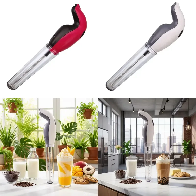 for High Speed Handheld Beverage Stirrer Electric Coffee Foamer 304 Stainless Steel Stirrer Suitable for Protein Shake Matcha