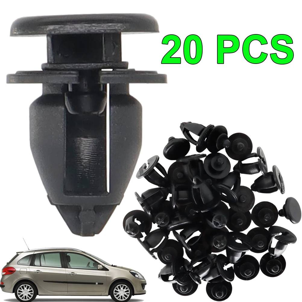 20 PCS Car Side Door Interior Panel Trim Clips Retainer Fasteners For Renault Trafic Kangoo Clio OE# 7703077434 Car Accessories