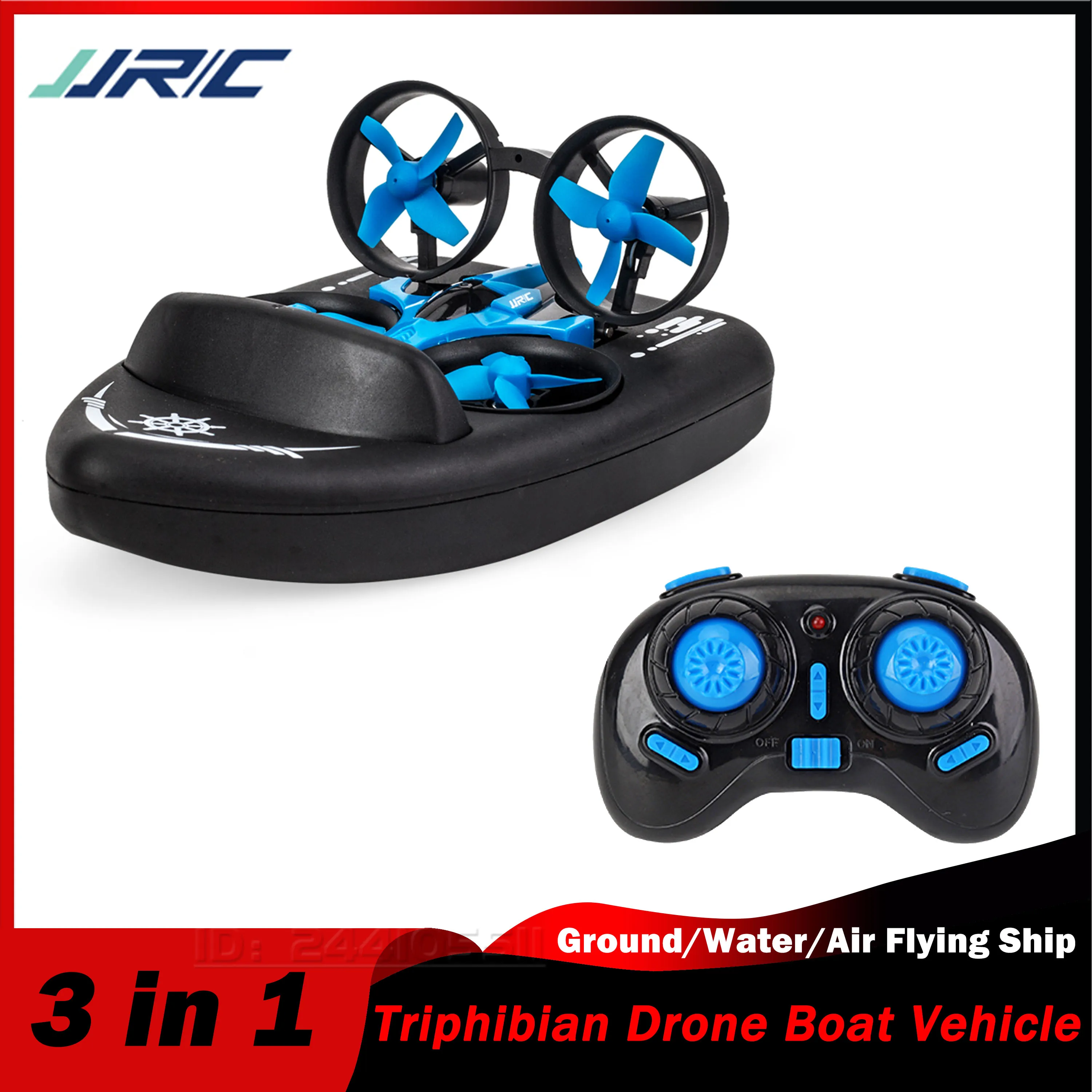 

JJRC H36F 3 в 1, 2,4 г, мини-трифибийский дрон, лодка, автомобиль, дистанционное управление, зарядка через USB, часть пропеллера для земли/воды/воздушного летающего корабля