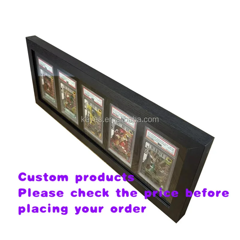custom.Modern Eco-Friendly Card Display Stand Wall or Desk Mounted with Black Frame Promotions