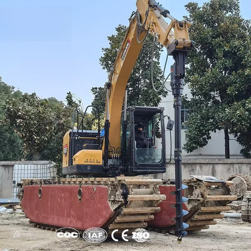 REA2500 Compact Auger Drill for 1.5-3 Ton Excavator Skid Steer 100-500mm Drilling Machine Auger Tool Part