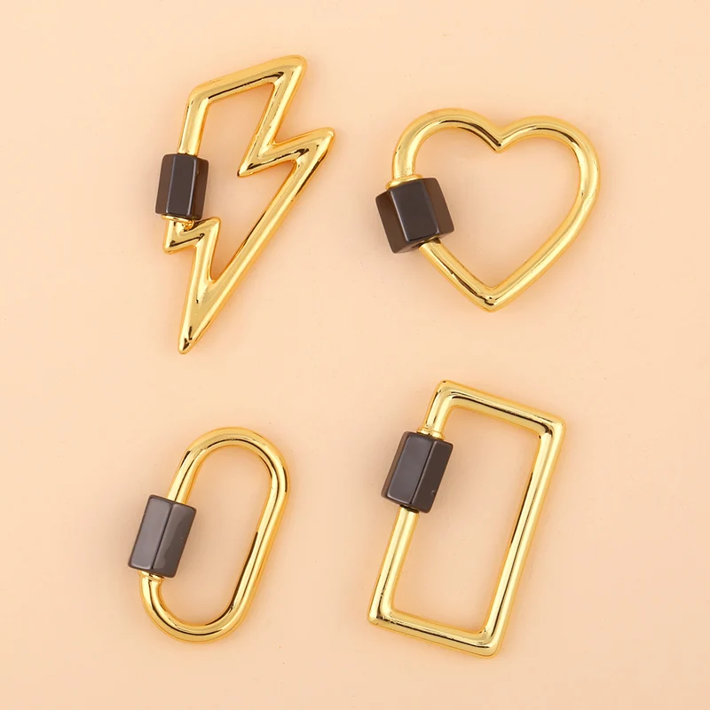 OCESRIO DIY Pendant Carabiner Various shapes Screw Clasps Decoration For Hand made Chains Gothic Jewelry Making Supplies cspa004