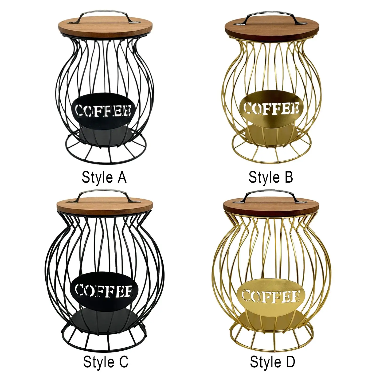 Coffee Pod Holder Coffee Capsule Storage Basket Coffee Pod Container Espresso Capsule Holder for Countertop Cafes Kitchen Family