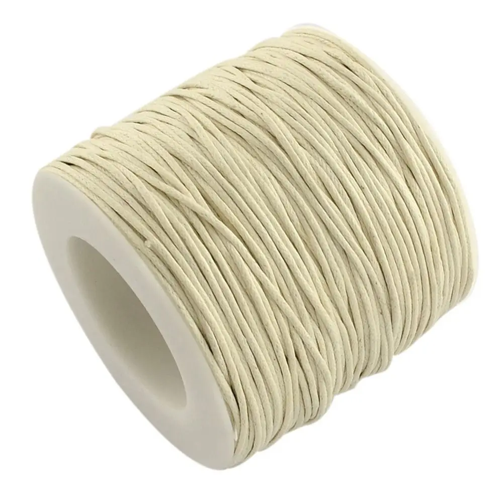 New 1mm 100Yards Waxed Thread Cord Round Polyester Braided Rope DIY Korean Wax Coated Strings Jewelry Making