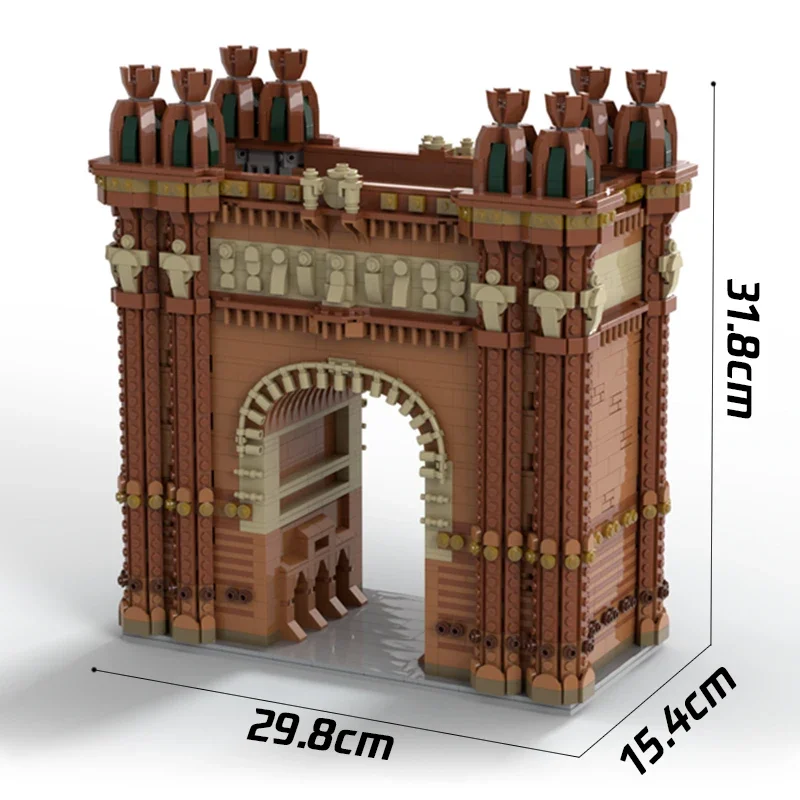 Stad Straat Uitzicht Model Moc Gebouw Bakstenen Barcelona Monument Technologie Modulaire Blokken Geschenken Kerst Speelgoed Diy Sets Assemblage