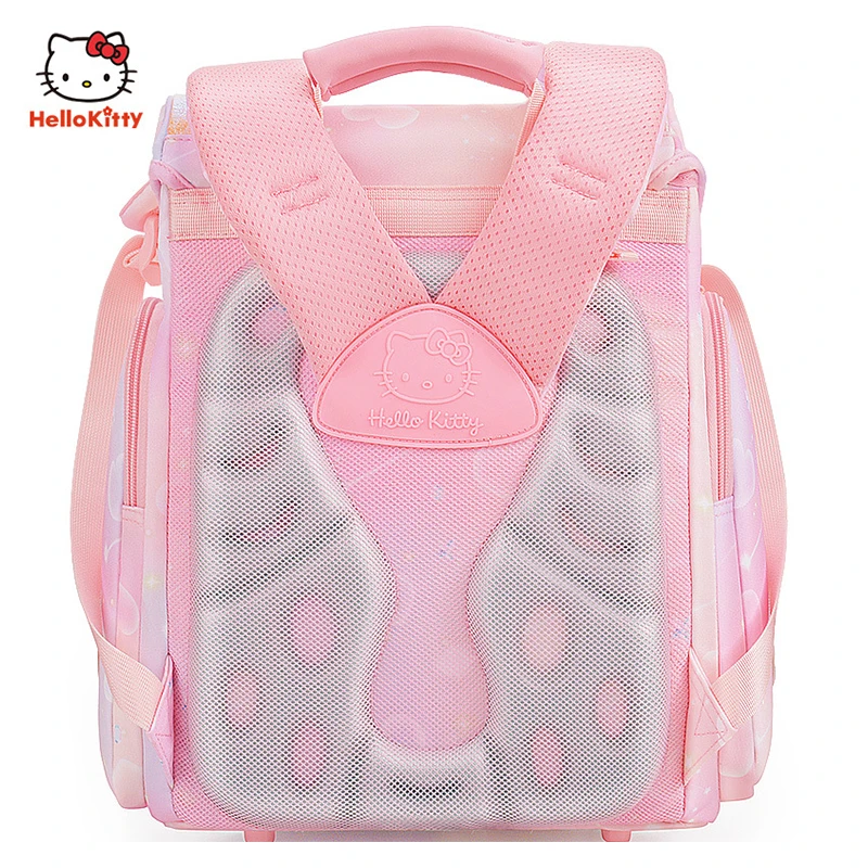 Miniso Hello Kitty Girls Backpack Primary Student Grade 1-3 Schoolbag Pupil School Book Bag Waterproof Child Fahion Cartoon Gift