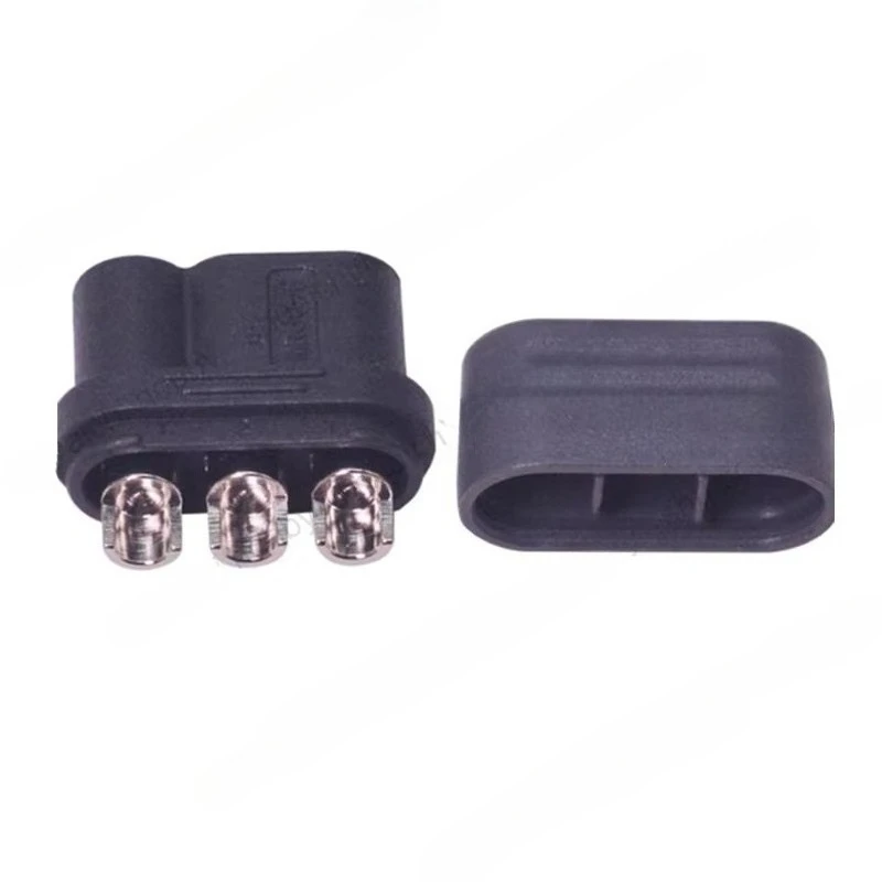 Amass Nickel Plated MR60 3.5mm Three Core Plug Black Male Female Connectors PA Shell 30A Max Current for Drone RC Model Airplane
