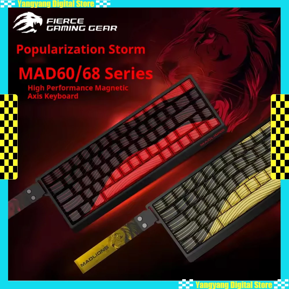 Madcatz mad60/68he 8k gatilho rápido interruptor magnético teclado mecânico e-sports teclado para jogos personalizado acessórios para jogadores de pc