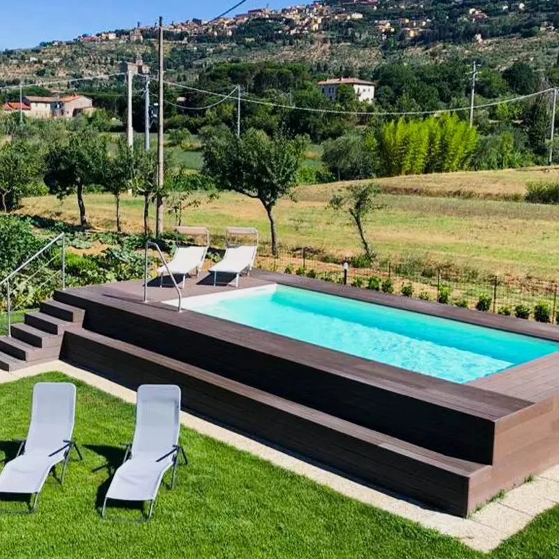 Venta al por mayor de fábrica, piscina de Spa de natación de tamaño pequeño, piscinas prefabricadas para el hogar al aire libre, contenedor de jardín Rectangular, piscina