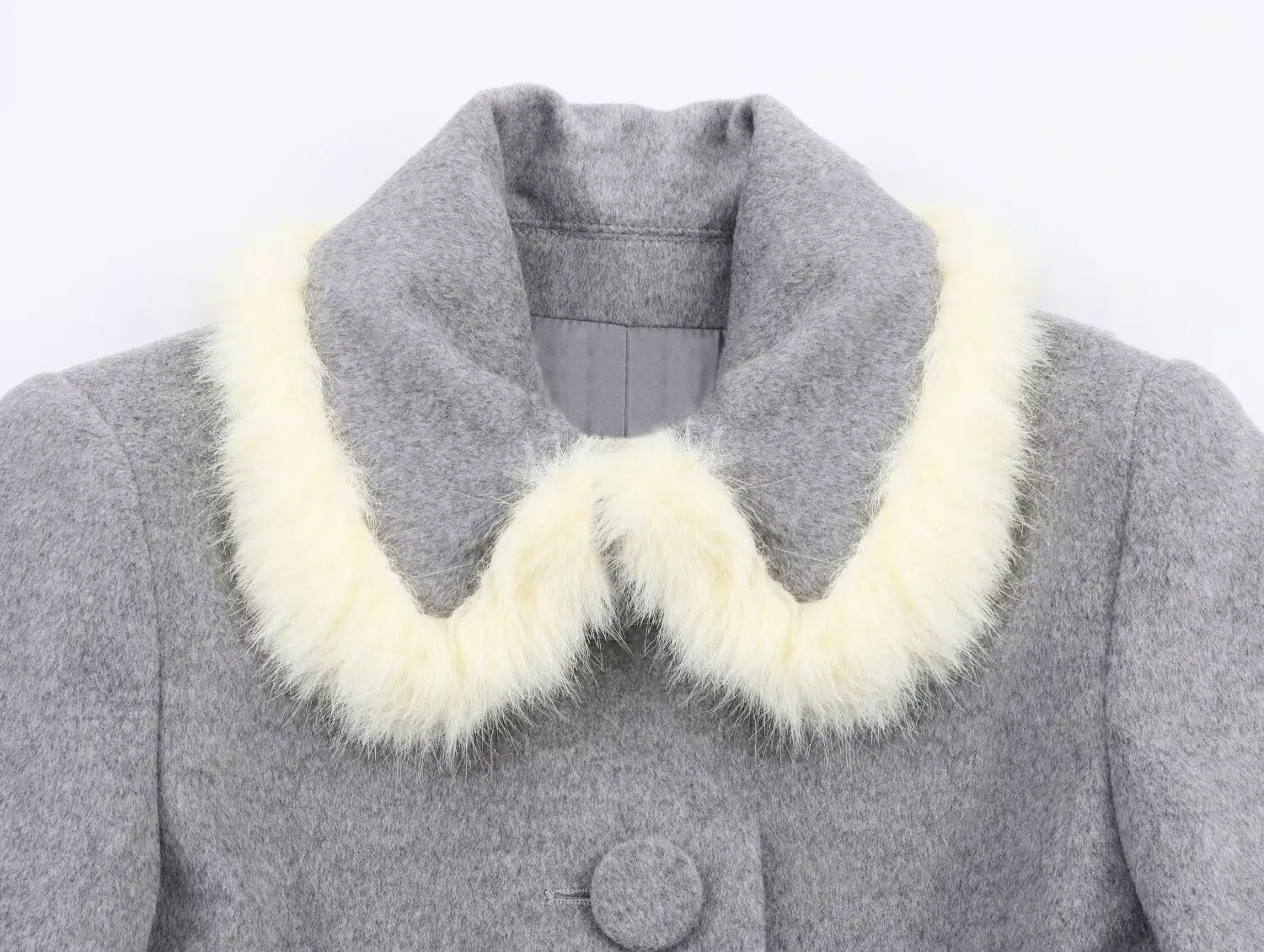 KONDALA à la mode mignon mélangé mince veste femmes fausse fourrure manchette boutons veste 2026 printemps automne mode haute rue douce Y2K veste