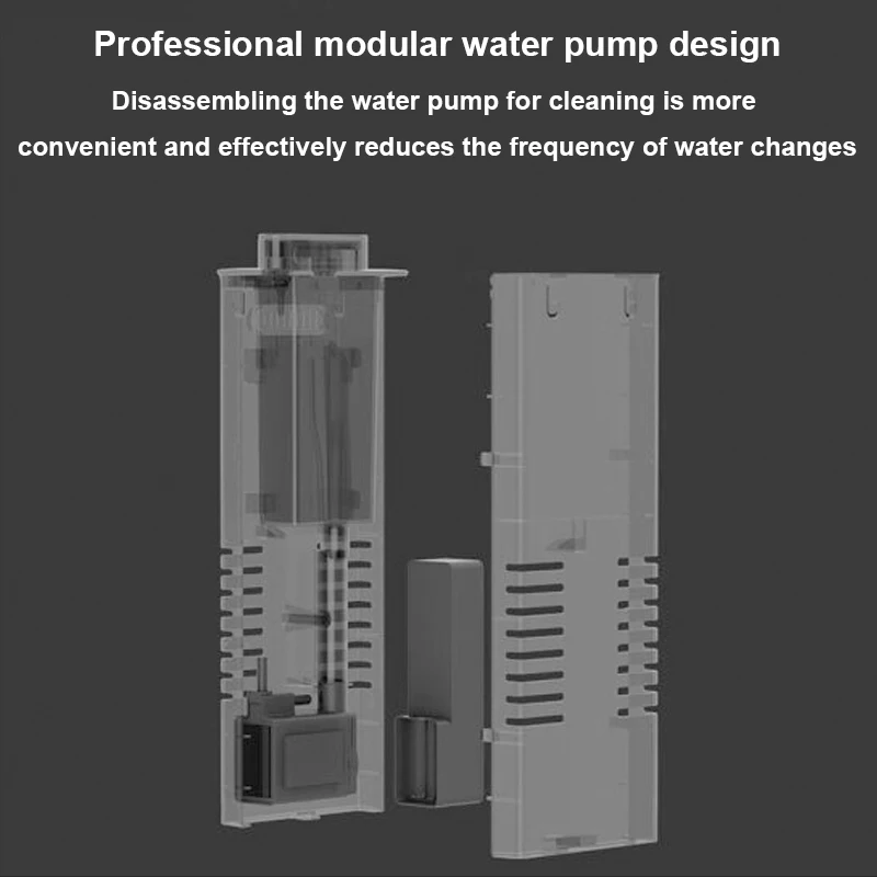 مضخة مياه لخزان الأسماك من Xiaomi بنقرة واحدة، مضخة مياه لتعديل التروس الذكية منخفضة الضوضاء مناسبة لخزان الأسماك الذكي Mijia