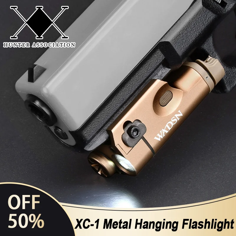 

WADSN Tactical Airsoft Surefir XC1 Flashlight MINI LED Weapon Scout Hunting Gun Light Fit 20MM Picatinny Rail Glock 17 18C G19