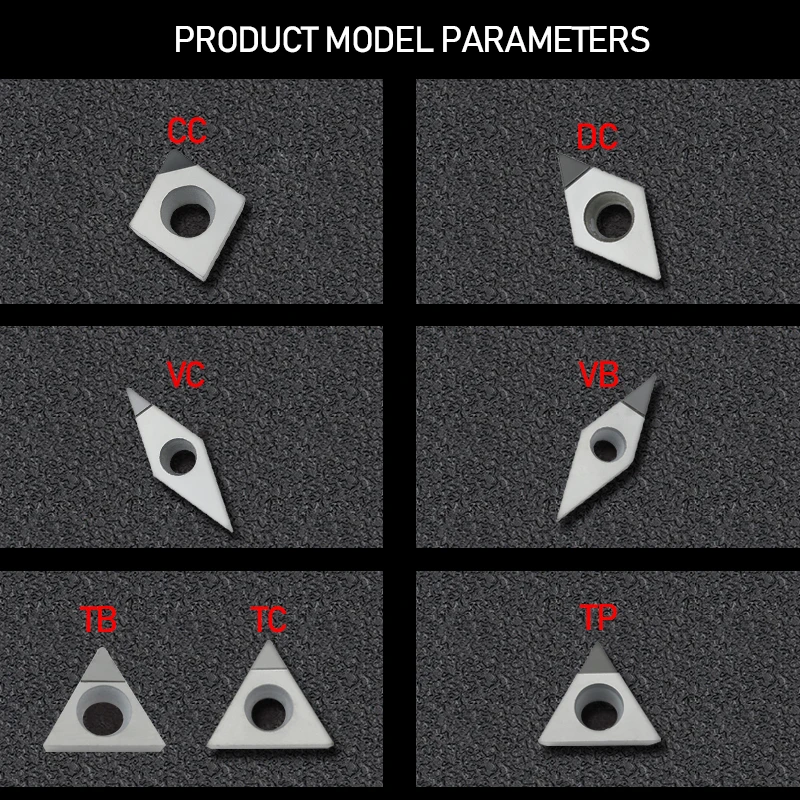 1pc Diamond PCD Turning Tool Single Side Indexable Insert DCMT070204 CCMT VCMT TPGH DCGT11T302 CNC Insert Turning Tool