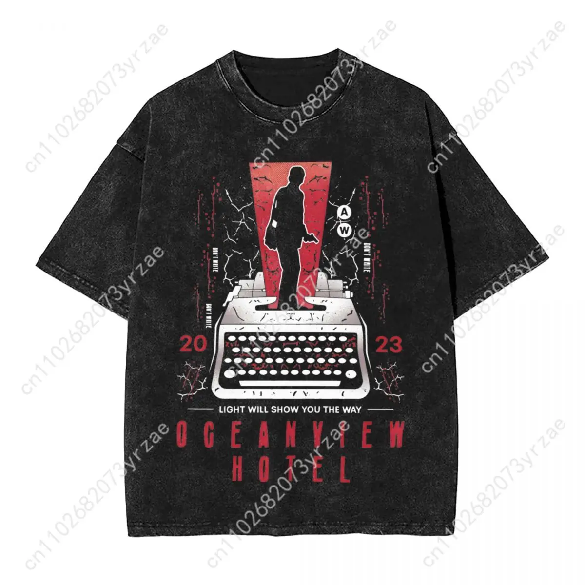 

Alan Wake 2 Retro Wash Tshirt Man Woman High Quality Vintage T Shirt Cotton Short Sleeves Fashion T-shirt Soft Breathable Tops