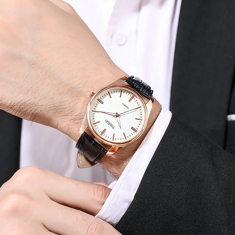 Business-Männer-Armbanduhr, 2025, neue Ankunft, einfache lässige Lederband-Quarzuhr, Luxusmarke, Top-Qualität, Herren-Sportuhren