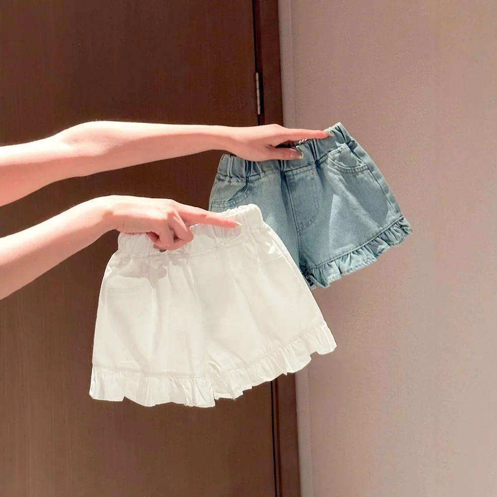 Baby Girl Soft Denim Shorts 2026 Summer New Item Children's Versatile Fungus Edge Hot Pants for Girls Korean Version Pants