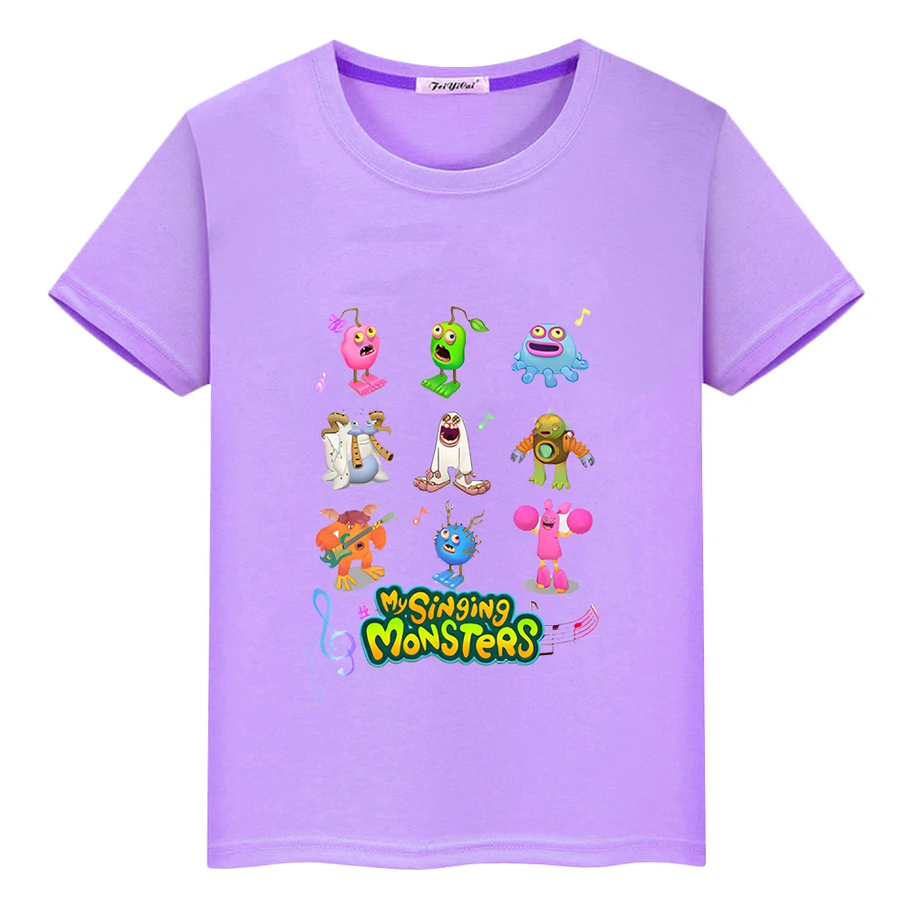 

My Singing Monsters kids T-shirt Cotton Short Tops Anime Tees boys girls clothes y2k one piece Kawaii Summer Children clothing