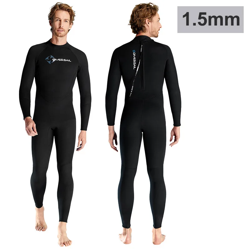 

Wetsuit Women Men, 1.5mm Neoprene Wet Suit Full Wetsuits Back Zip for Water Sports Diving Kayakboarding Surfing Snorkeling