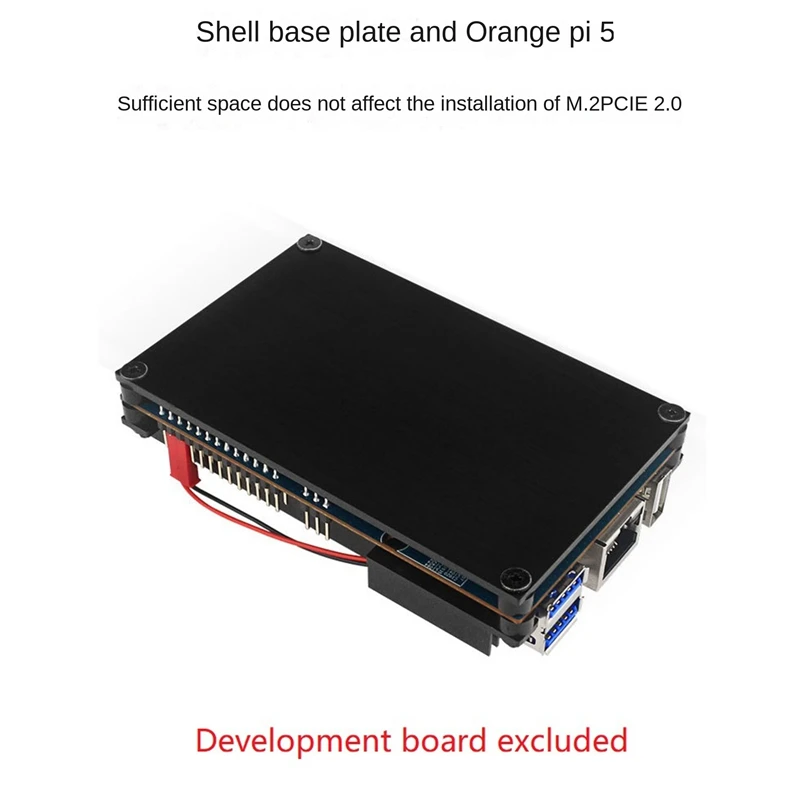 For Orange Pi 5 Aluminum Alloy Protective Case With Cooling Fan Heat Sink Passive Active Cooling Radiator Metal Case