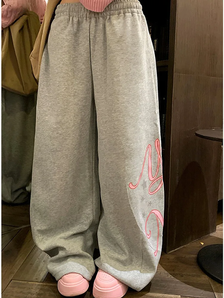 American Lazy Sle Wide Leg Casual Pants Women Spring Autumn Loose Slimming Drapey Straight Leg Trousers Dancewear