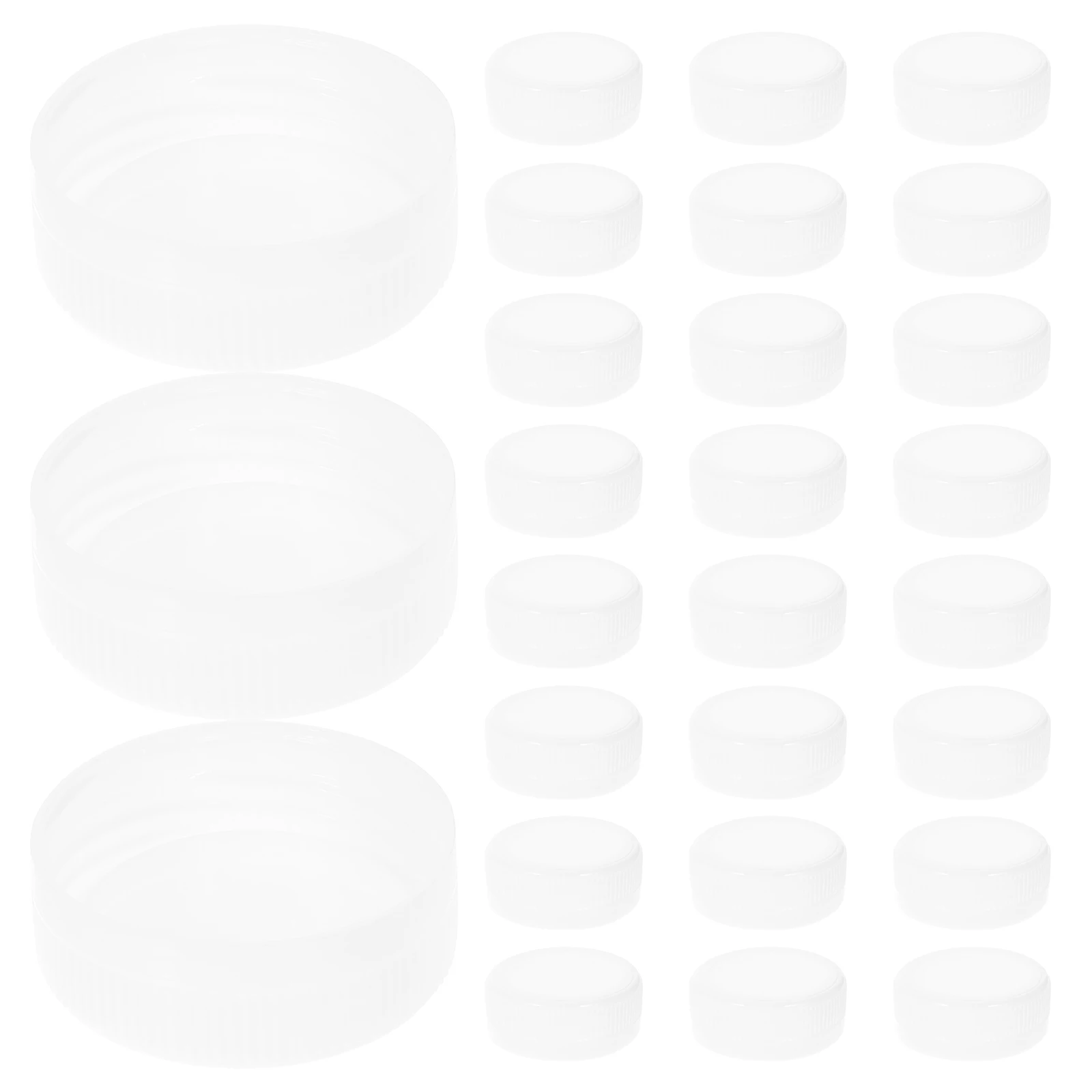 

100 Pcs Plastic Bottle Cap Lids for Crafts White s Tops Juice Caps Bottles with Screw Manual Child