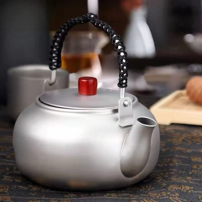 Ant pure titanium teapot induction cooker tea maker household teapot outdoor camping boiling water