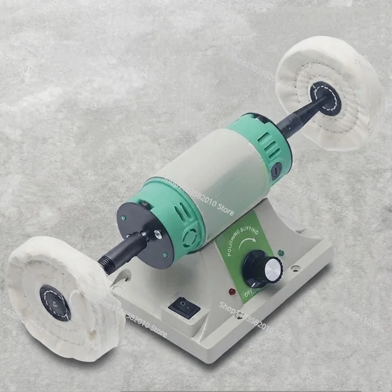 Speed Adjustable Electric Polishing Machine AC 220V – Double Head Cloth Wheel Polisher for Gold Silver Copper