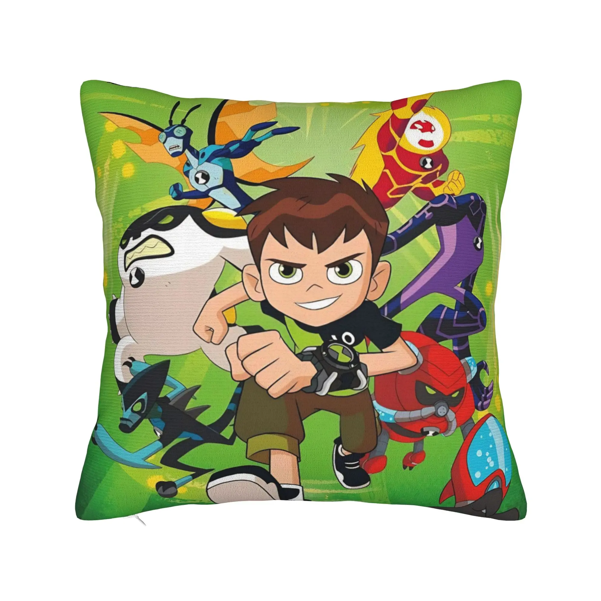 Decorative Pillow Covers Ben 10 Anime Merchandise Home  Throw Pillow Case Cover Square Multi Size