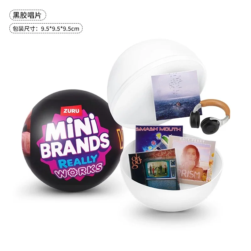 ZURU Mini Brands Really Works Vinyl Capsule Blind Box Unbox Music Vinyl Playset Fully Working Miniature Record Player Mini Vinyl view 5