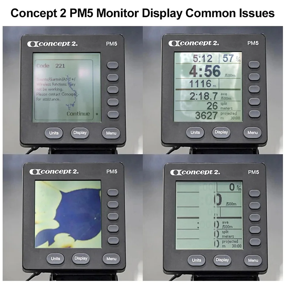 Display LBL-VLGS7241 für Concept 2-Rower PM5-Performance-Monitor WU7665C-01-1C045