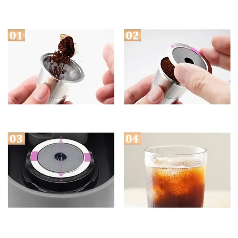 [Year Specials] Universal Stainless Steel Reusable K-Cups For Keurig 2.0& 1.0, Refillable Single-Serve Coffee Pod Filters 4Pcs - view 3