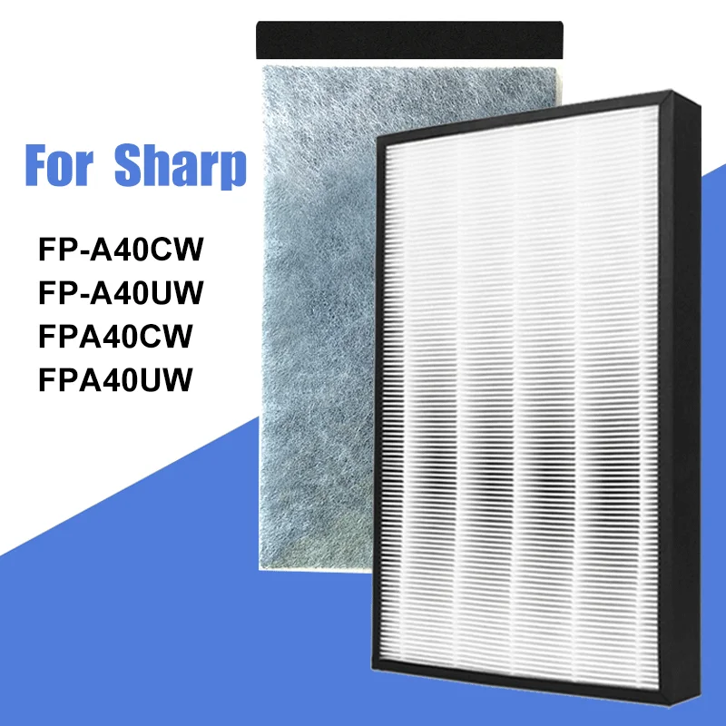 FZA40SFU FZ-A40SFU Replacement True HEPA and Deodorizing Filter for Sharp FP-A40CW FP-A40UW FPA40CW FPA40UW