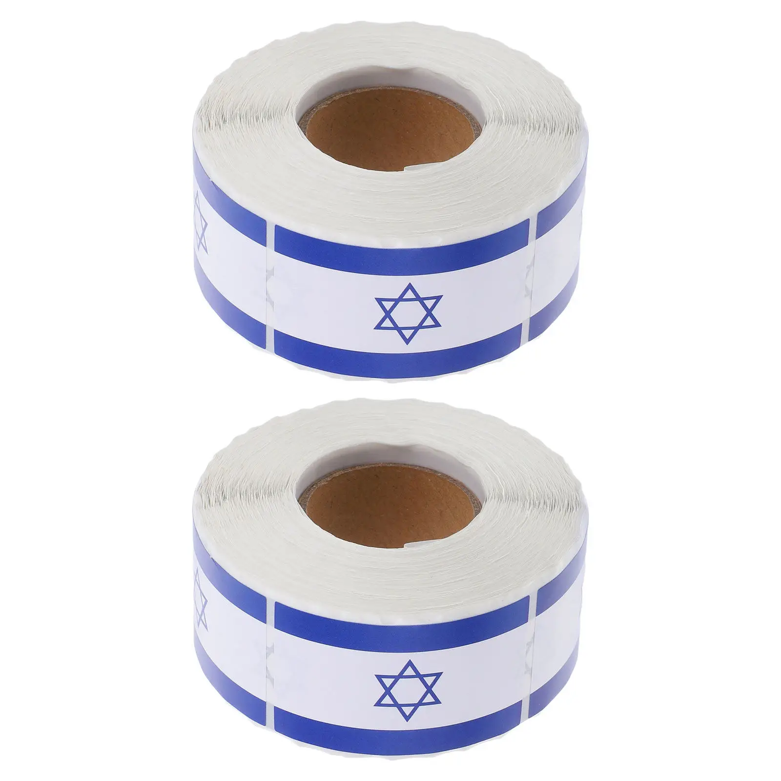 

2 Rolls Flag Decal DIY Planner Stickers Label Israeli Labels Party Supplies