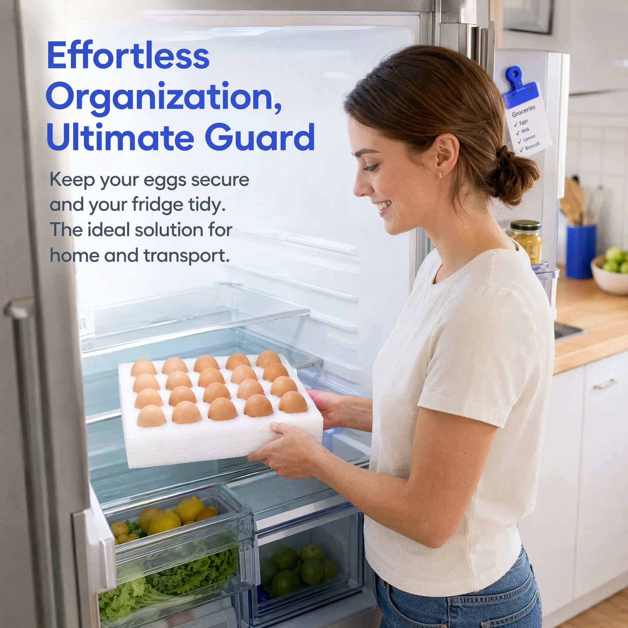 4Sets Egg Tote Thickened Shockproof Protective Tray Portable Delivery Egg Storage Container 20 Grids Stackable Organizer