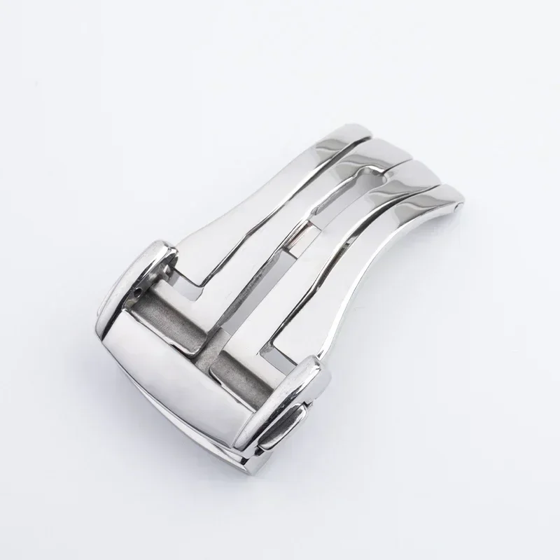 18 مللي متر 20 مللي متر نشر مشبك ساعة من الجلد المطاط حزام الساعات الأسود الفضة الذهب الصلب للطي المشبك اكسسوارات لحزام أوميغا