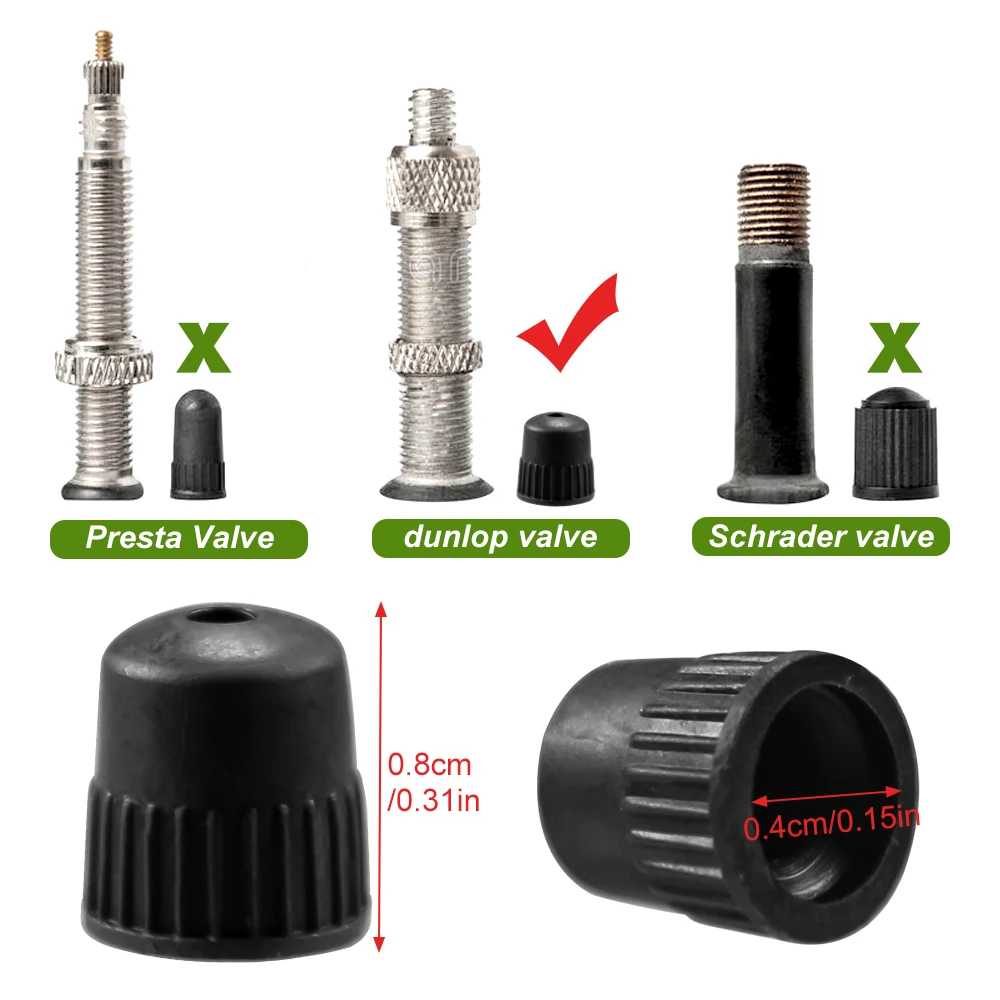 10/30/50Pcs Plastic Valve Caps Black, Bike Dust Caps Tire-Bicycle Valve Stem Cover for MTB Mountain/Road Bikes, Bike Accessories