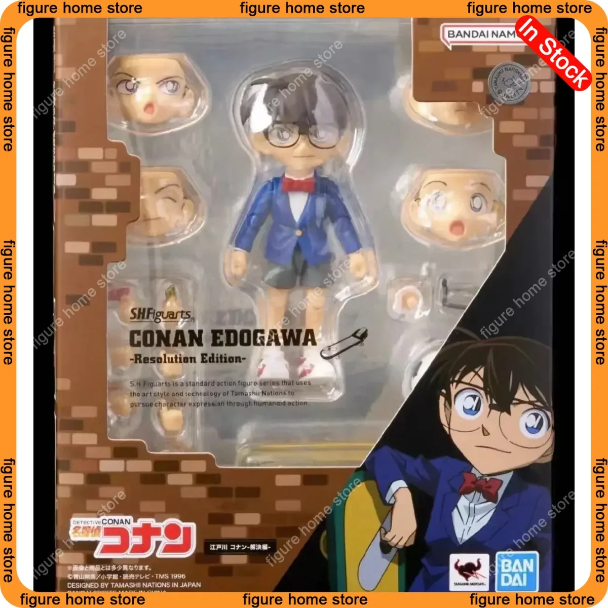 In Stock Bandai SH Figuart SHF Conan Edogawa Resolution Part Detective Conan Anime Action Collection Figures Toys