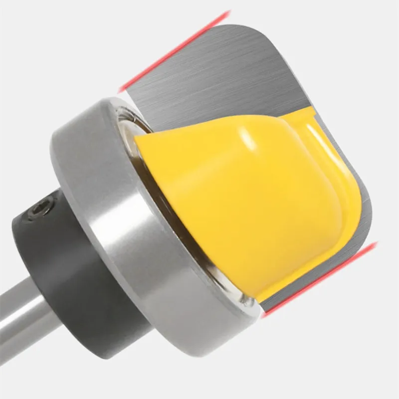 3pcs 6.35mm Shank Bowl Tray Template Wood Router Bit 1/4 Set Corner Rounding Milling Cutter Carbide Alloy Woodworking Tools view 3