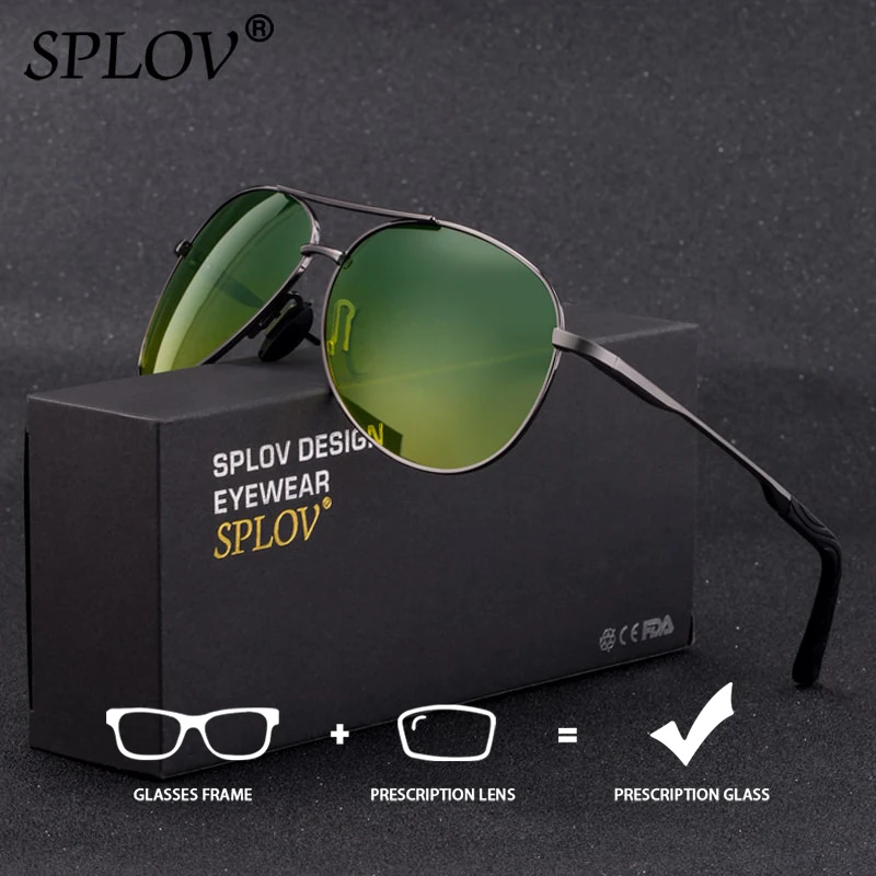 

SPLOV Professional Prescription Sunglasses Fashion Customization Polarized Progressive Sunglasses Men's Driving Glasses