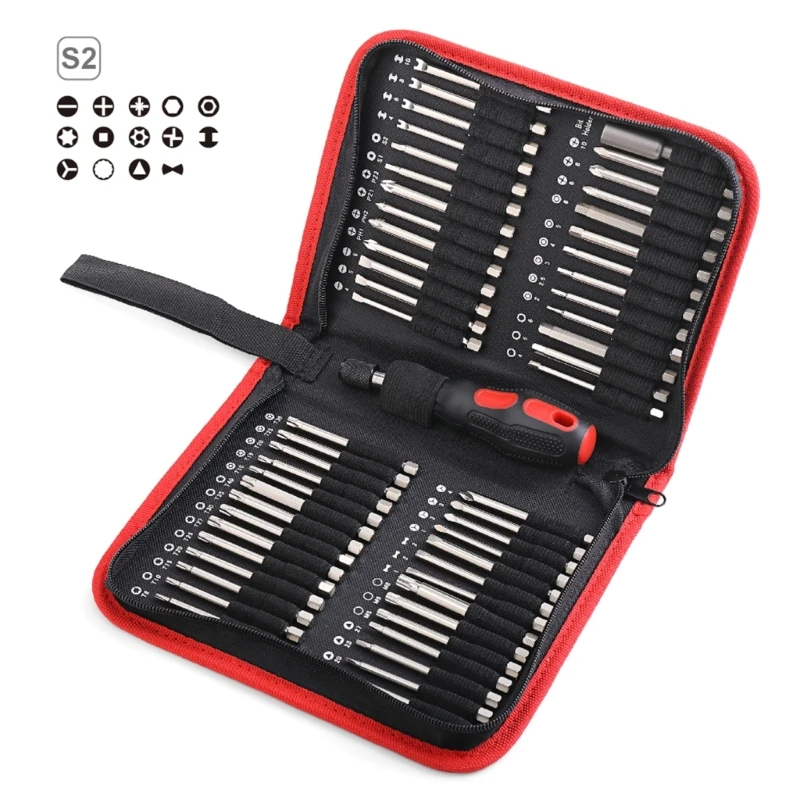 Wrench Drill Bit Storage Bag Zipper Bit Tool Cloth Bit Small Tool Carrying Case Zipper M4YD
